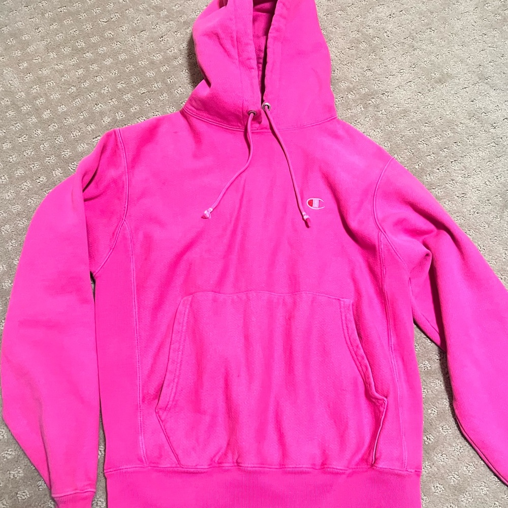 Champion pink hoodie women’s size small